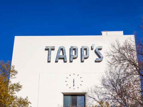The exterior of the Tapp's building in Columbia, SC as seen from the street.