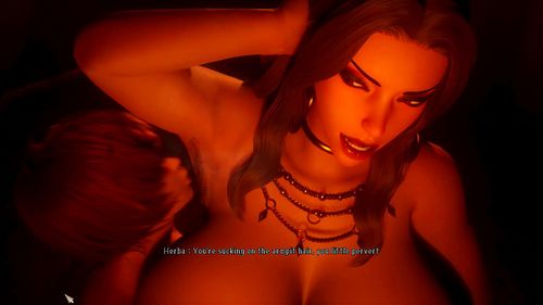 herba, under the witch, 3d animated, big tits