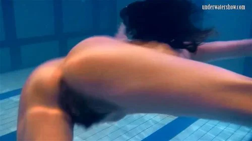 pornstar, bouncy tits, brunette, Underwater Show