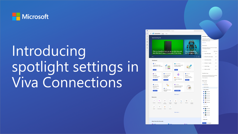 Teaser image for Introducing spotlight settings in Viva Connections 