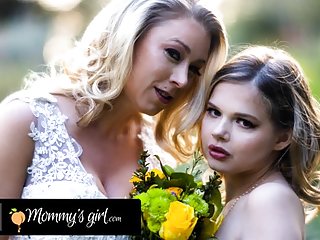 Girl, Wedding Dress, Hard, Eating the Pussy