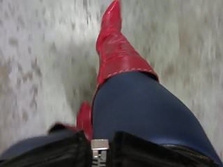 Legs, Skintight, Red Boots, Red