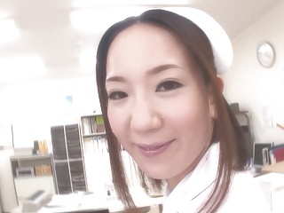 Japanese Nurse, Cumming in Pussy, Hard Sex, Cumshot