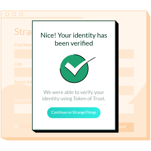 Your Identity has been Identify with Check Icon