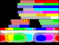 Color chart rendered using the Thomson MO5/TO7 4-bit RGBI palette