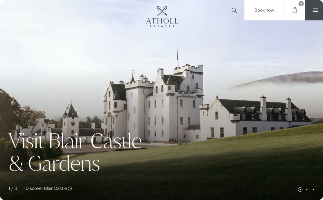 Screenshot of Atholl Estates website