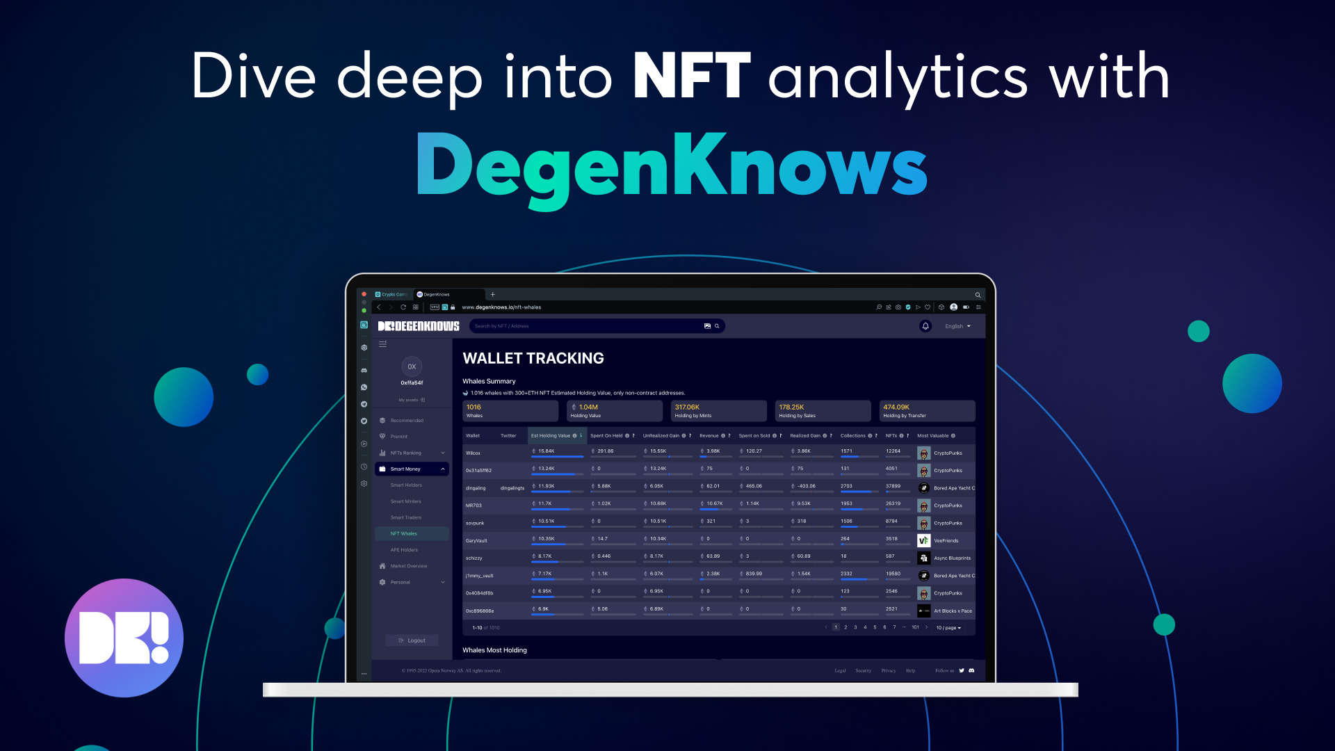 DegenKnows is Opera's new NFT deep analytics platform