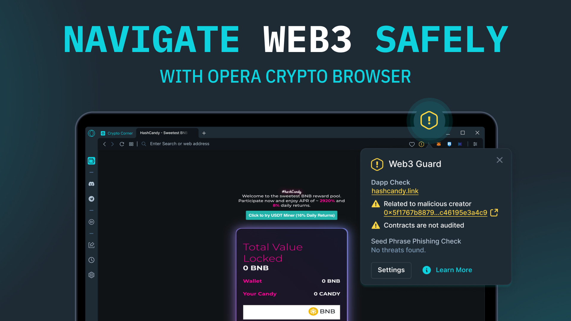 Opera Crypto Browser introduces Web3 Guard