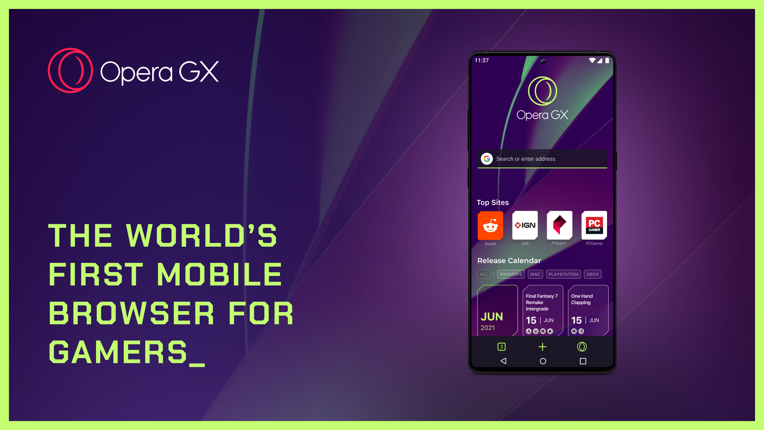 Opera GX Mobile World's first mobile browser for gamers