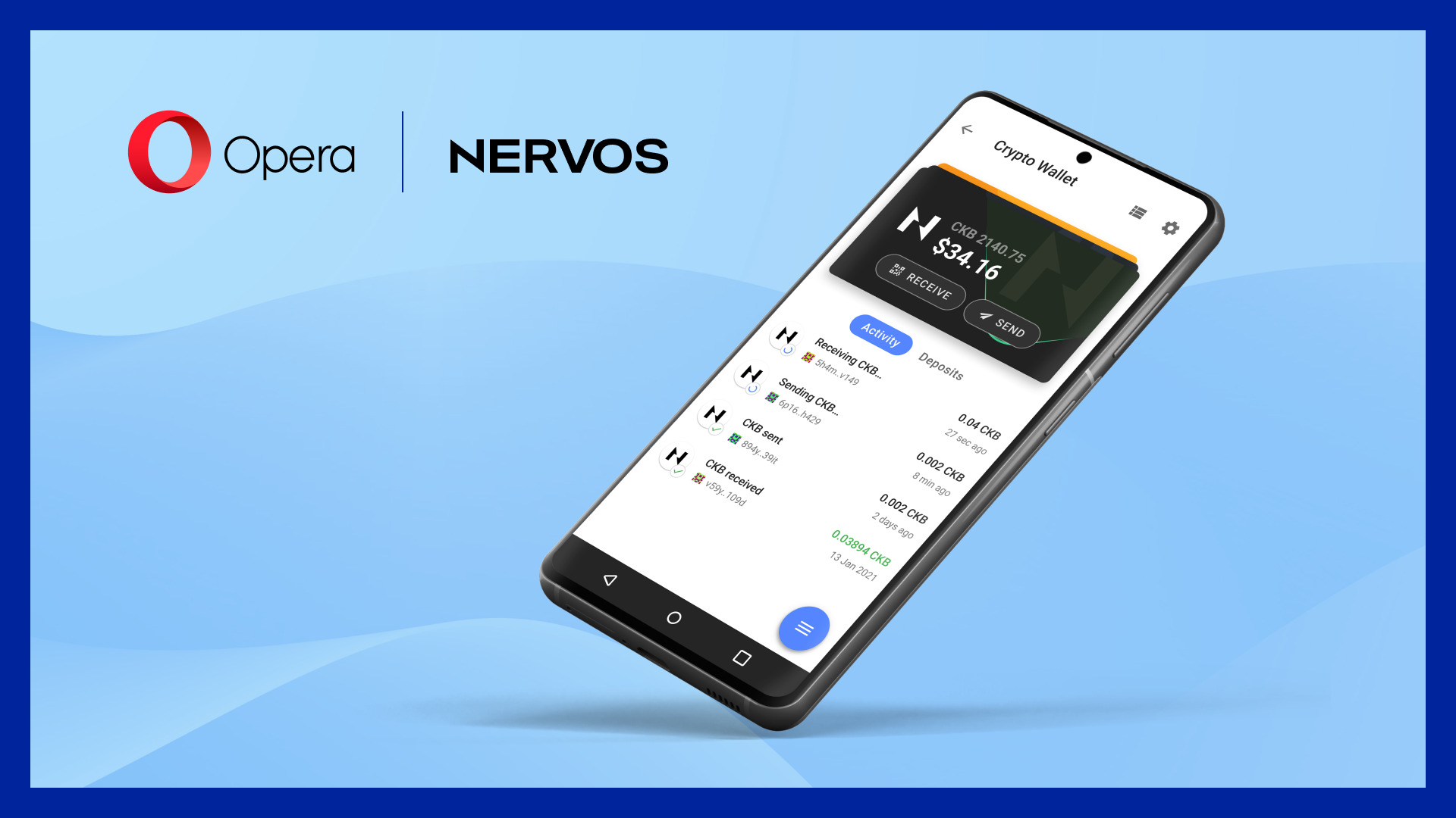 Opera for Android Nervos integration Layer 1