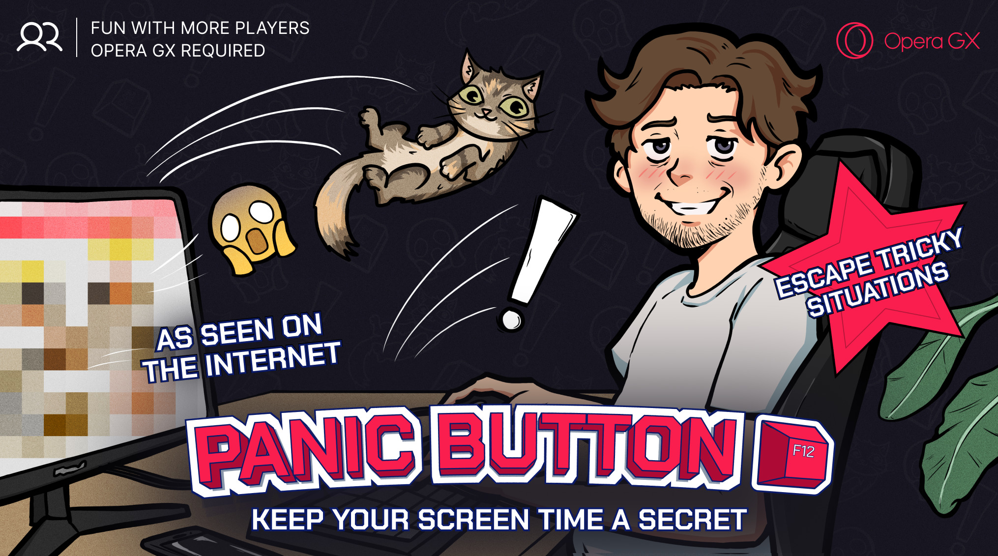 Escape tricky situations with the new Panic Button from Opera GX!