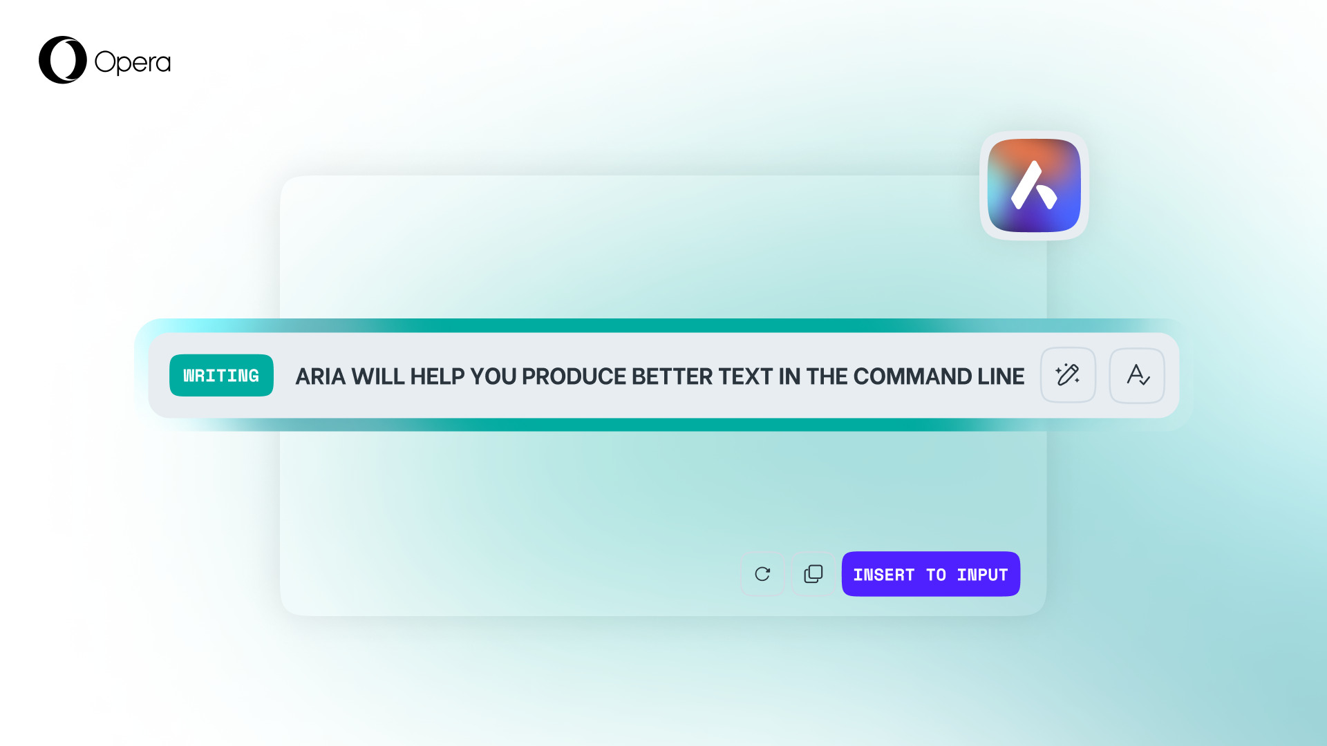 Produce better text in Aria’s Command Line with “Writing Mode” – New AI Feature Drop