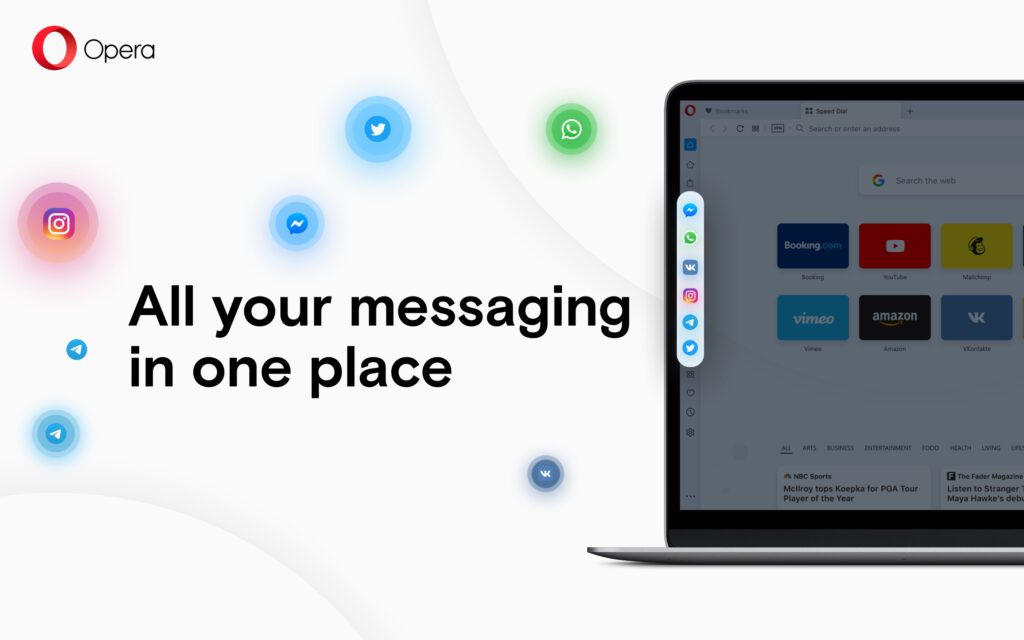 Opera keeps all messengers in one place