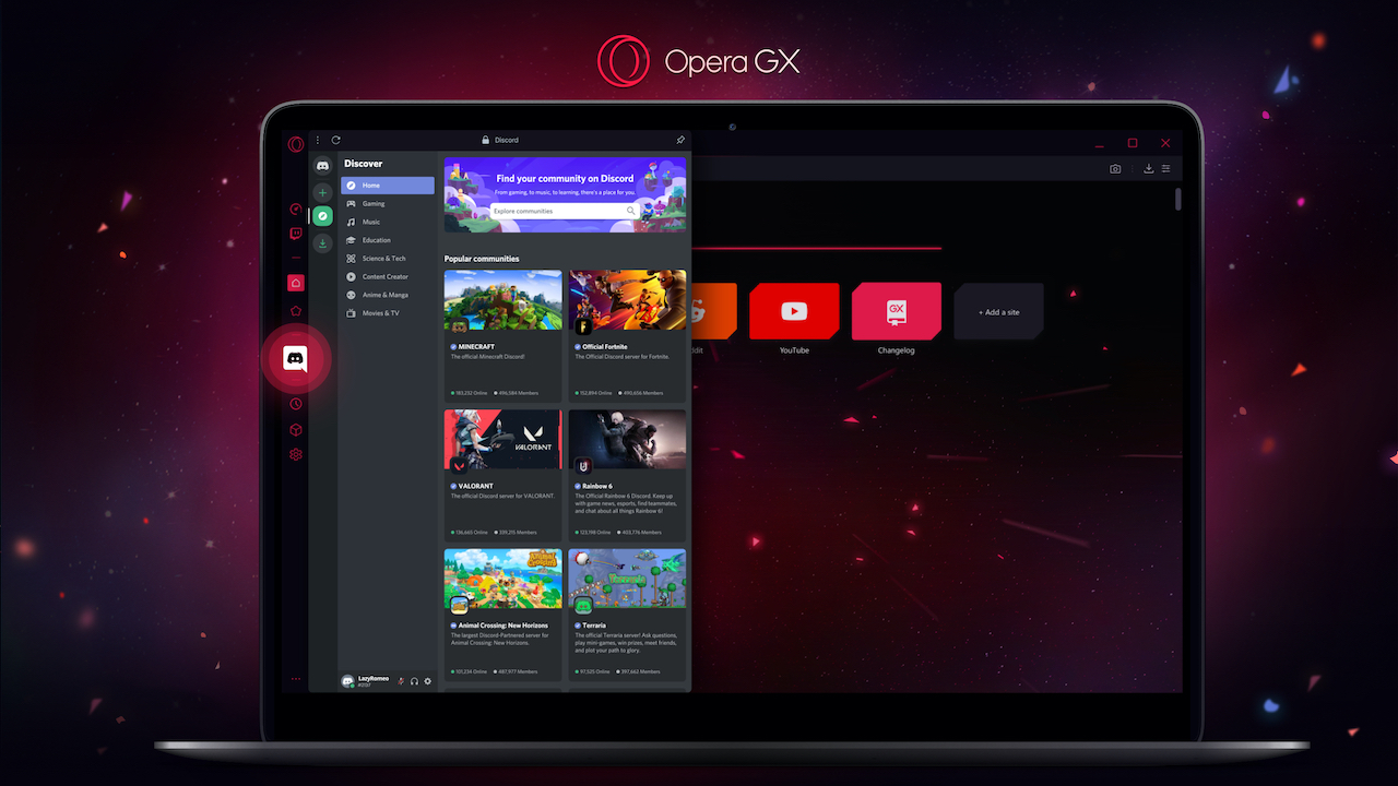 Opera GX birthday Discord support