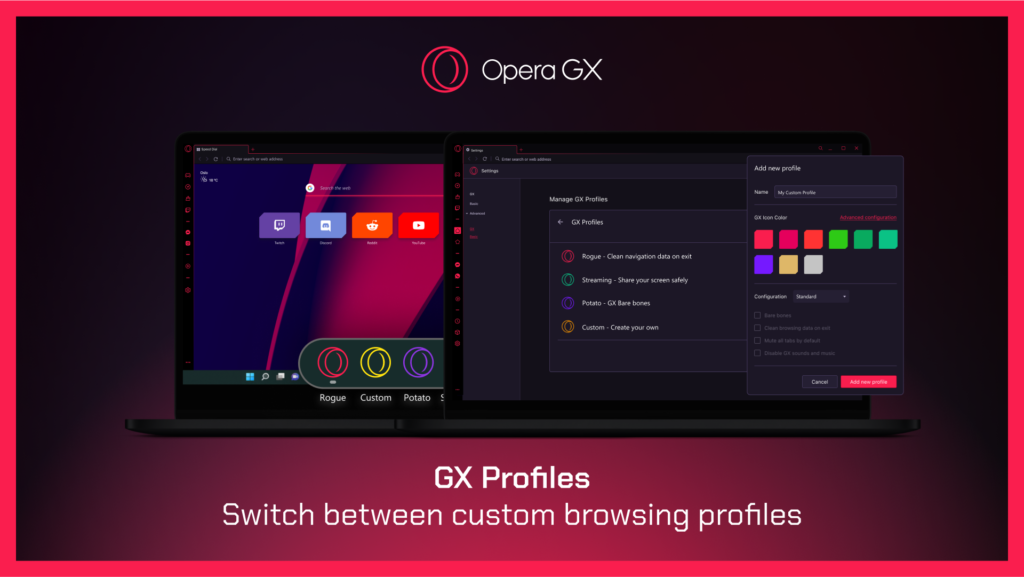 GX Profiles in Opera GX