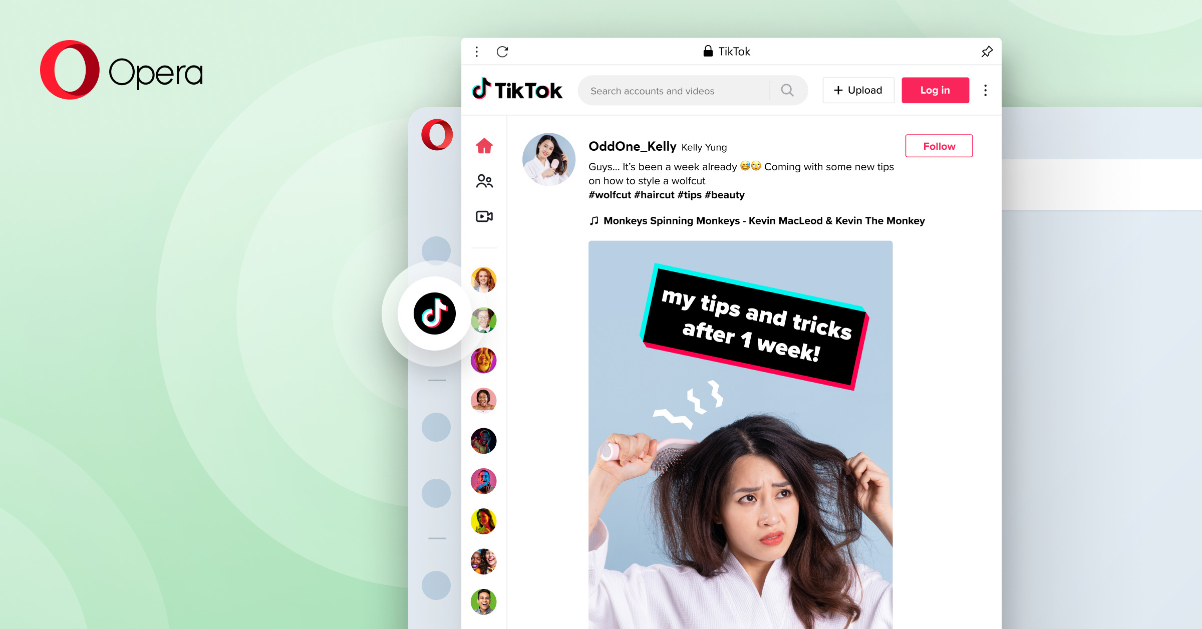 TikTok is now available in the sidebar of Opera