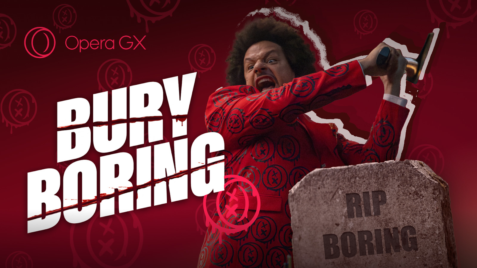 Eric Andre wields his ax to destroy boring browsers.