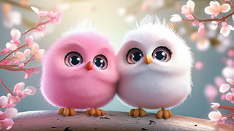 Cute Baby Birds 4K Wallpaper