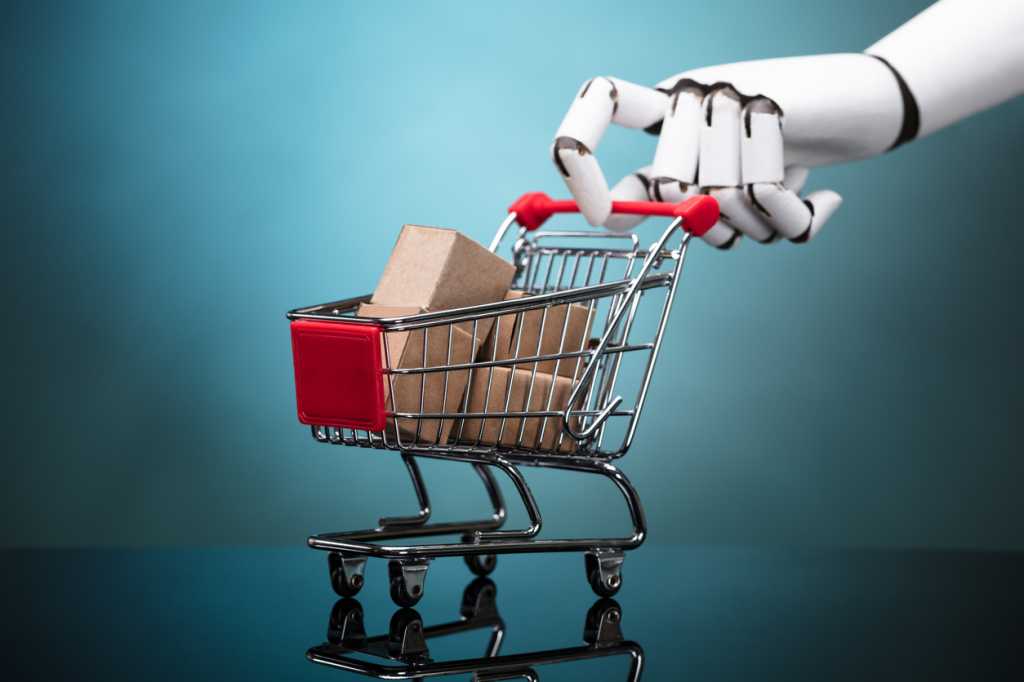 robot hand & shopping cart