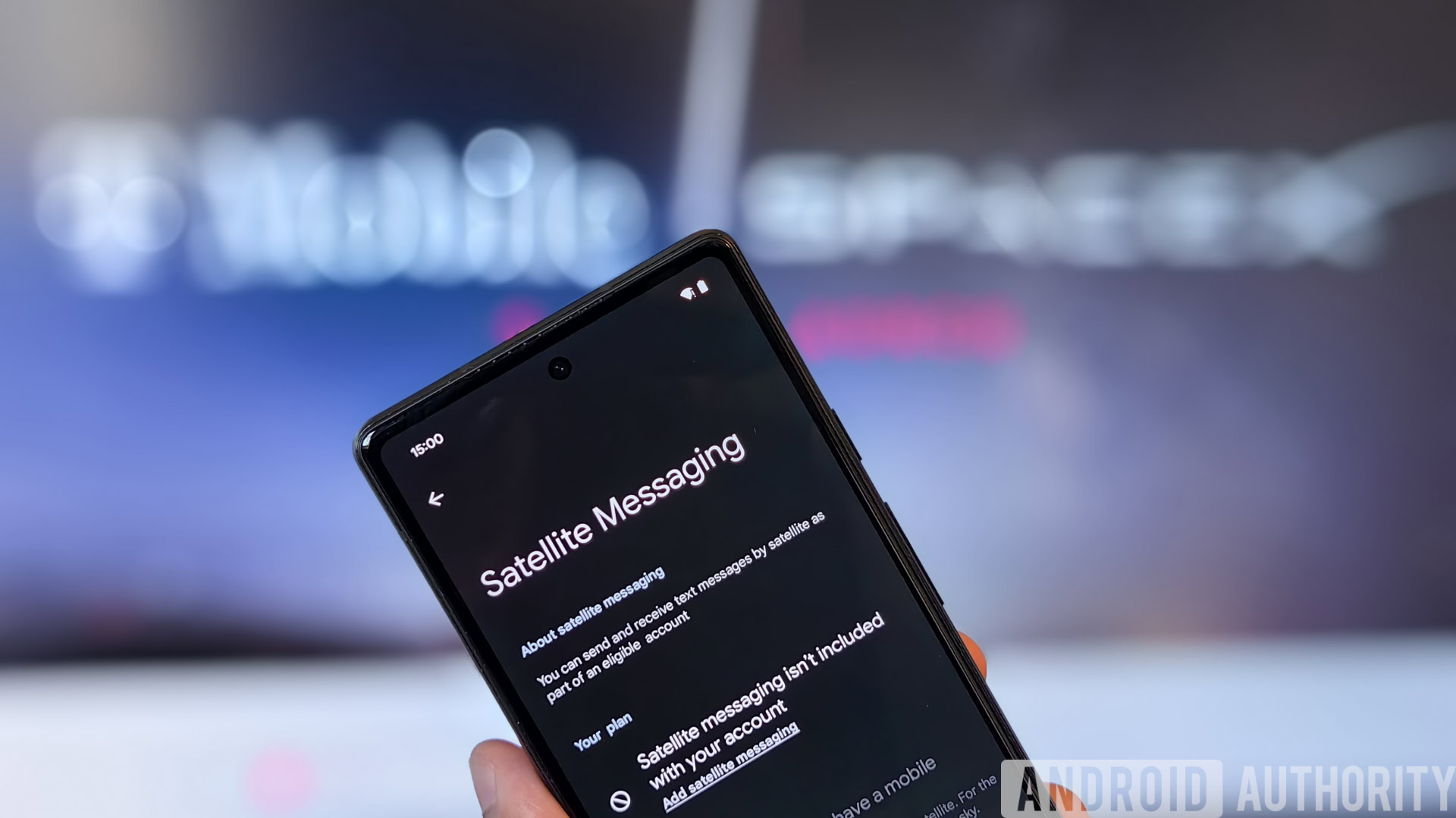 Android satellite messaging settings