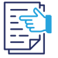 illustration of a hand pointing to a document