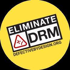 Logo of Defective By Design.