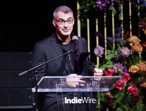HOLLYWOOD, CALIFORNIA - DECEMBER 06: Chad Stahelski accepts the Maverick Award onstage during IndieWire Honors 2023 at NeueHouse Hollywood on December 06, 2023 in Hollywood, California. (Photo by Matt Winkelmeyer/IndieWire via Getty Images)