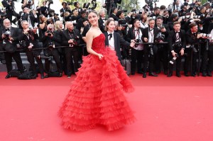 CANNES, FRANCE - MAY 19: Isabelle Fuhrman attends the "Horizon: An American Saga" Red Carpet at the 77th annual Cannes Film Festival at Palais des Festivals on May 19, 2024 in Cannes, France. (Photo by Cindy Ord/Getty Images)