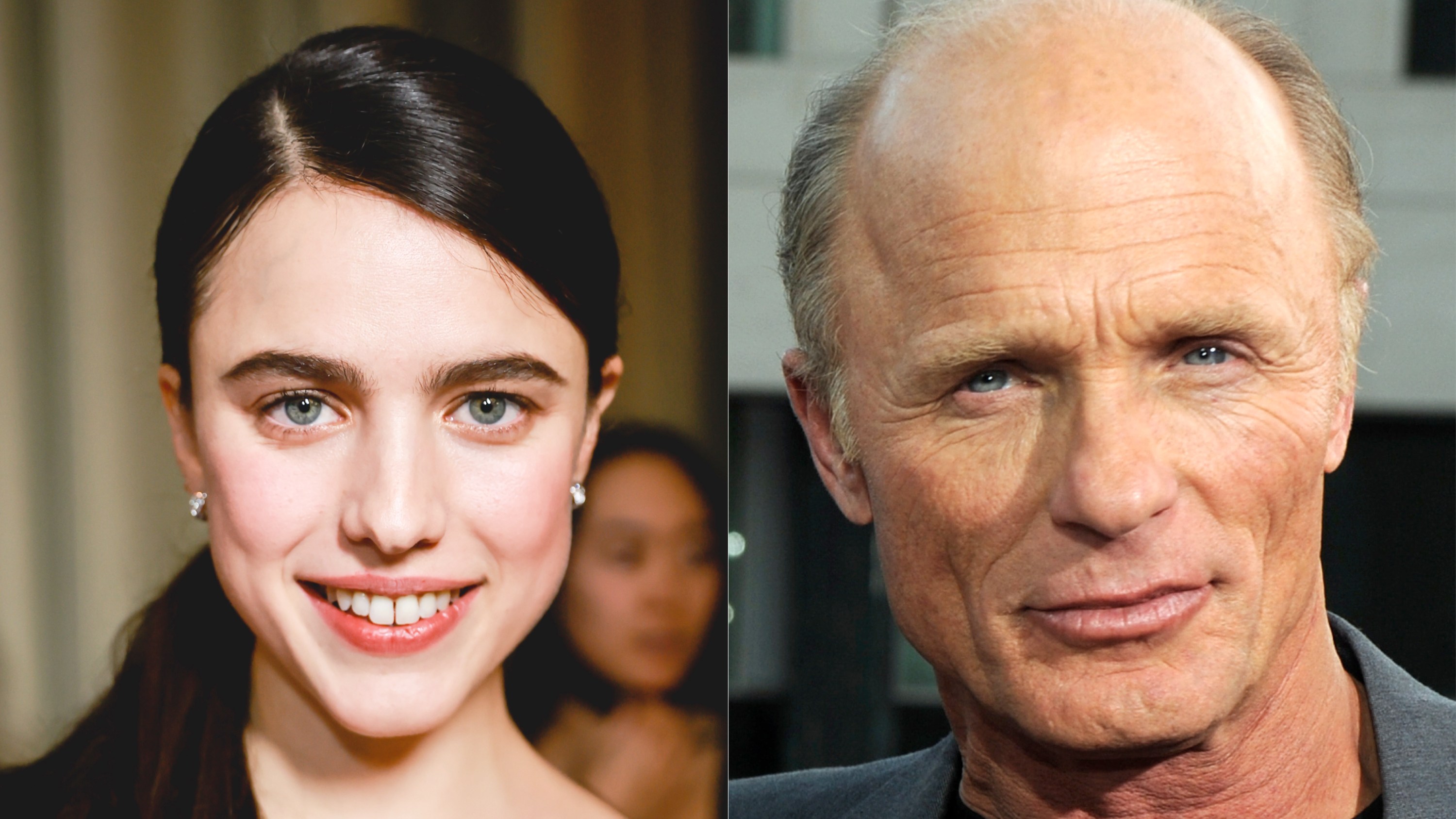 Margaret Qualley and Ed Harris