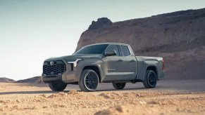 The 2024 Toyota Tundra off-roading in the desert