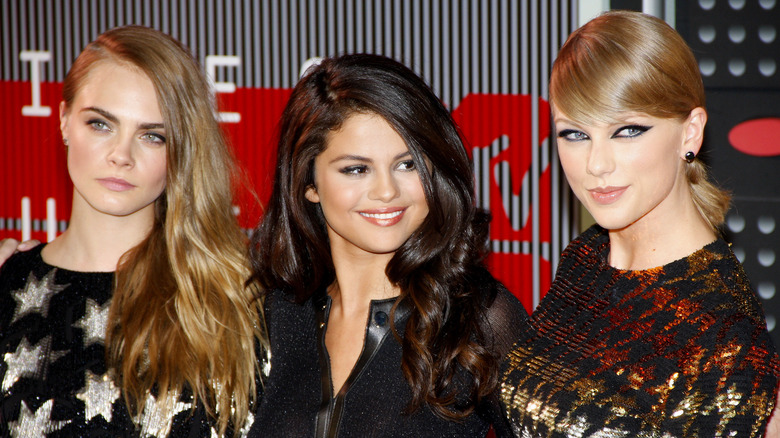 Cara Delevigne, Selena Gomez, and Taylor Swift