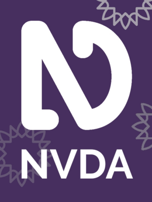 NVDA logo on a purple background