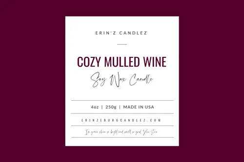 Cozy Mulled Wine labels template