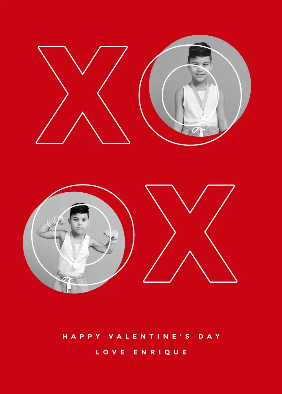 XO Enrique cards-photo template