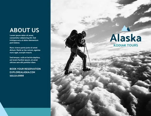 Alaska Kodiak Tours travel-brochures template