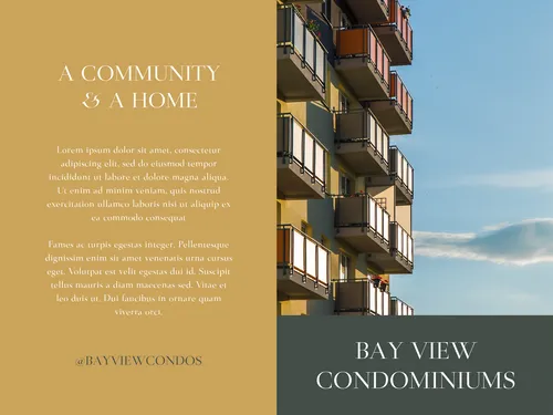 A community and a home - Bay view condomiums flyers-real-estate template