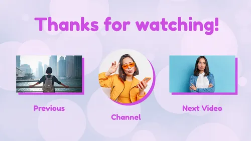 Thanks for watching purple youtube template
