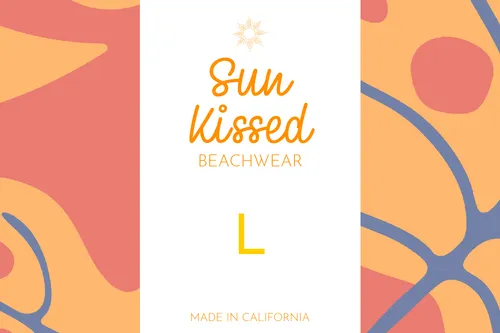 Sun Kissed Beachwaear labels template