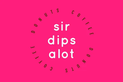 Sir Dips a Lot (product label) fucsia labels template