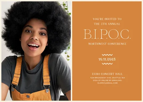 You're invited to 5th annual BIPOC cards-photo template