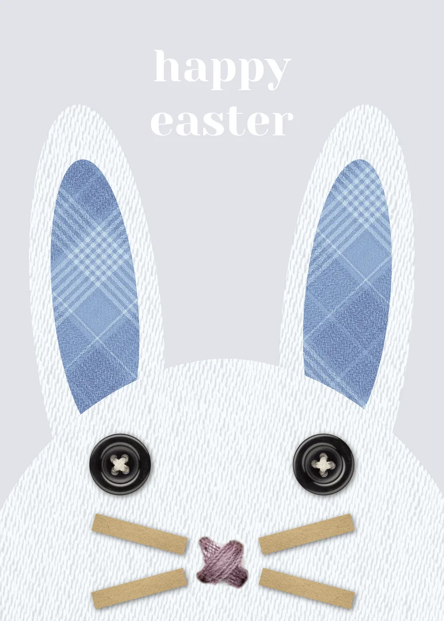 Happy Easter rabbit cards template