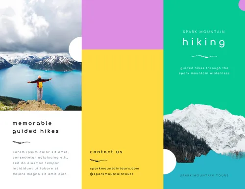 Hiking- Memorable hiking travel-brochures template