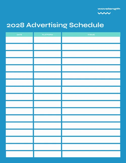 Schedule Advertising 07 schedules template