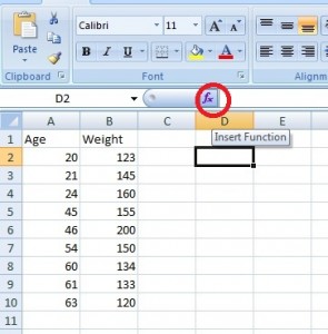How to Compute the Pearson Correlation Coefficient in Excel - function button image