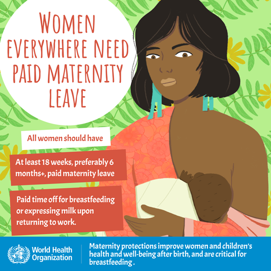 Women everywhere need paid maternity leave infographics