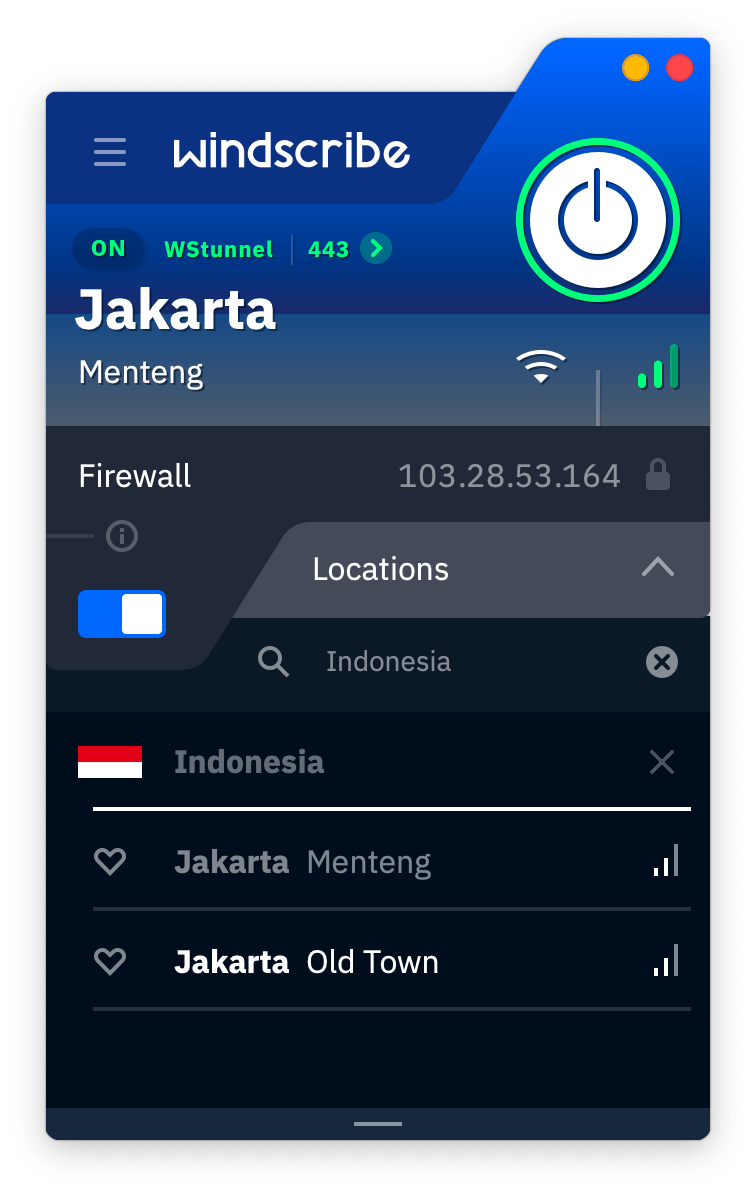 Windscribe's Indonesia VPN servers