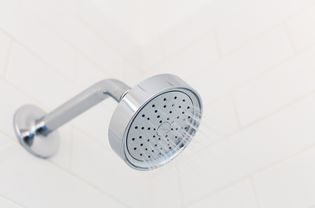 Showerhead with water flowing out