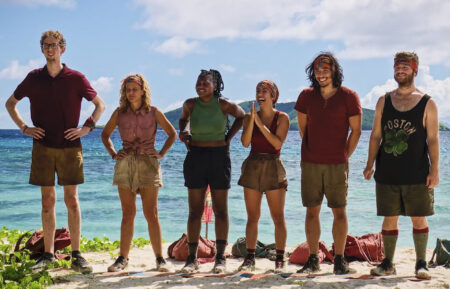 Drew, Julie, Katurah, Dee, Austin, and Jake in 'Survivor' Season 45 Episode 12
