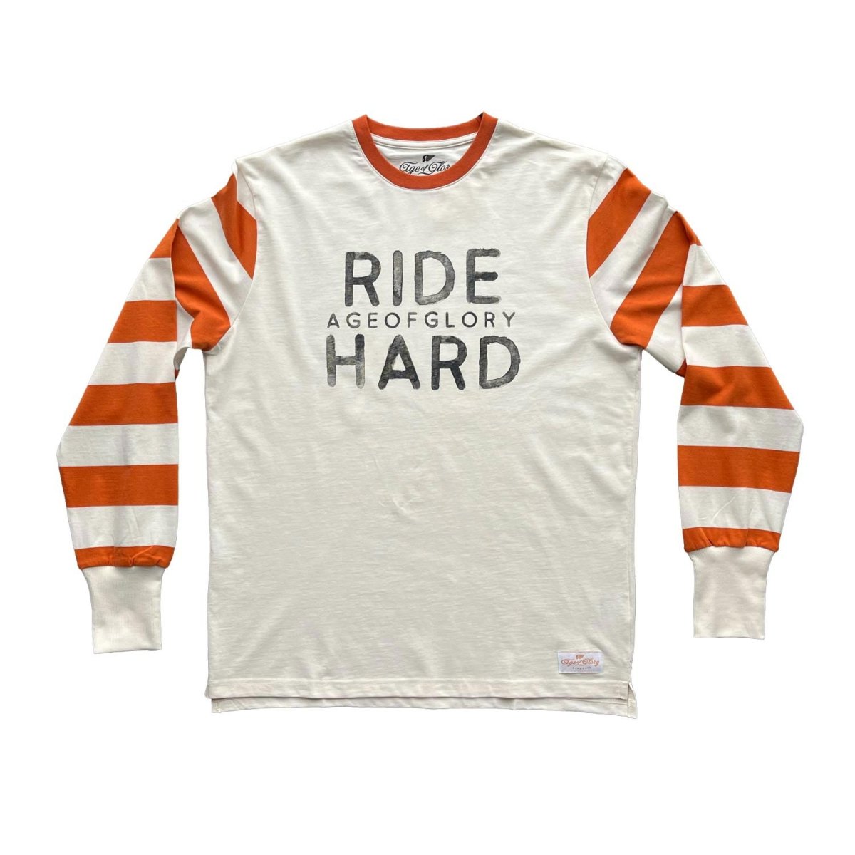 Age of Glory Ride Hard Long Sleeve in Ecru and Rust - available at Veloce Club