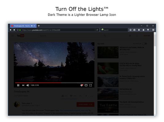 Turn Off the Lights - White Browser lamp Icon